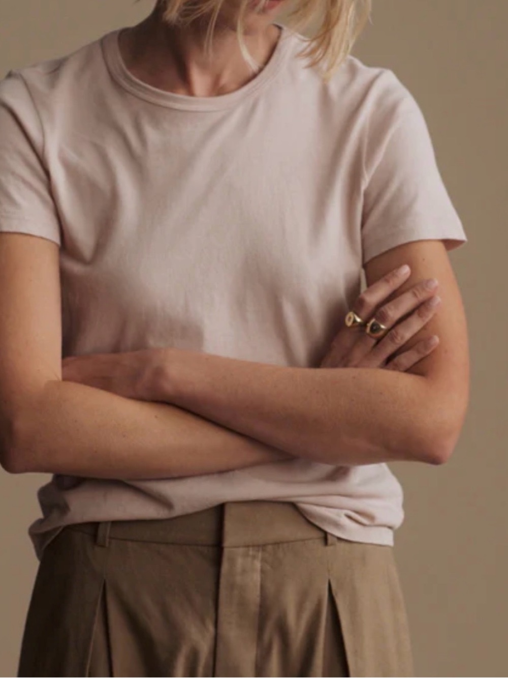 Jenni Kayne Short Sleeve Crew Tee in Dusty Rose